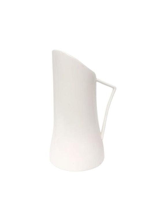 9.5 inch white pitcher ceramic vase