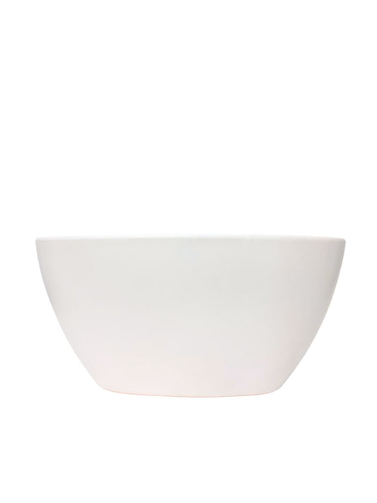 6 inch white oval ceramic vase
