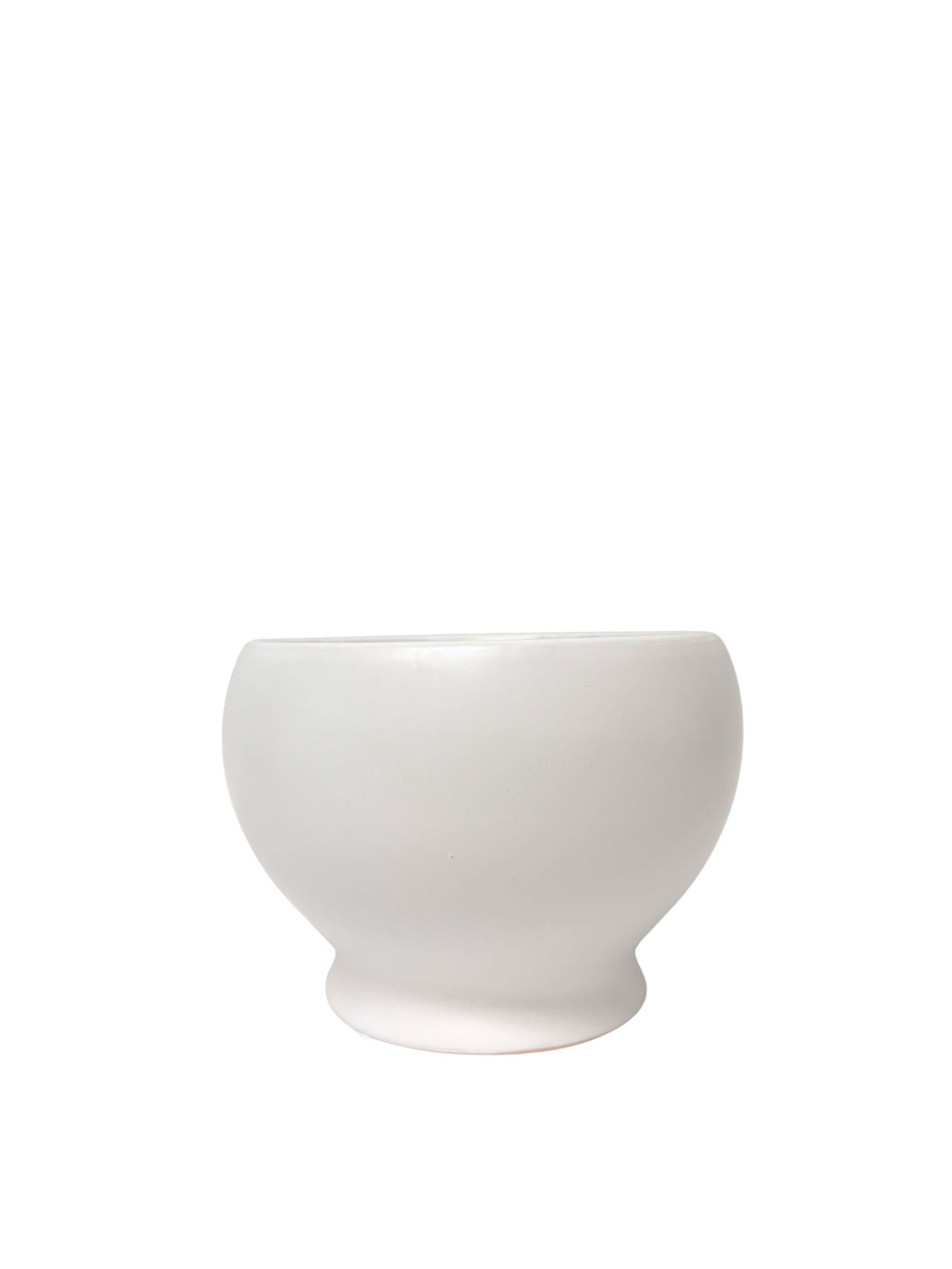 4.75 inch white round ceramic vase