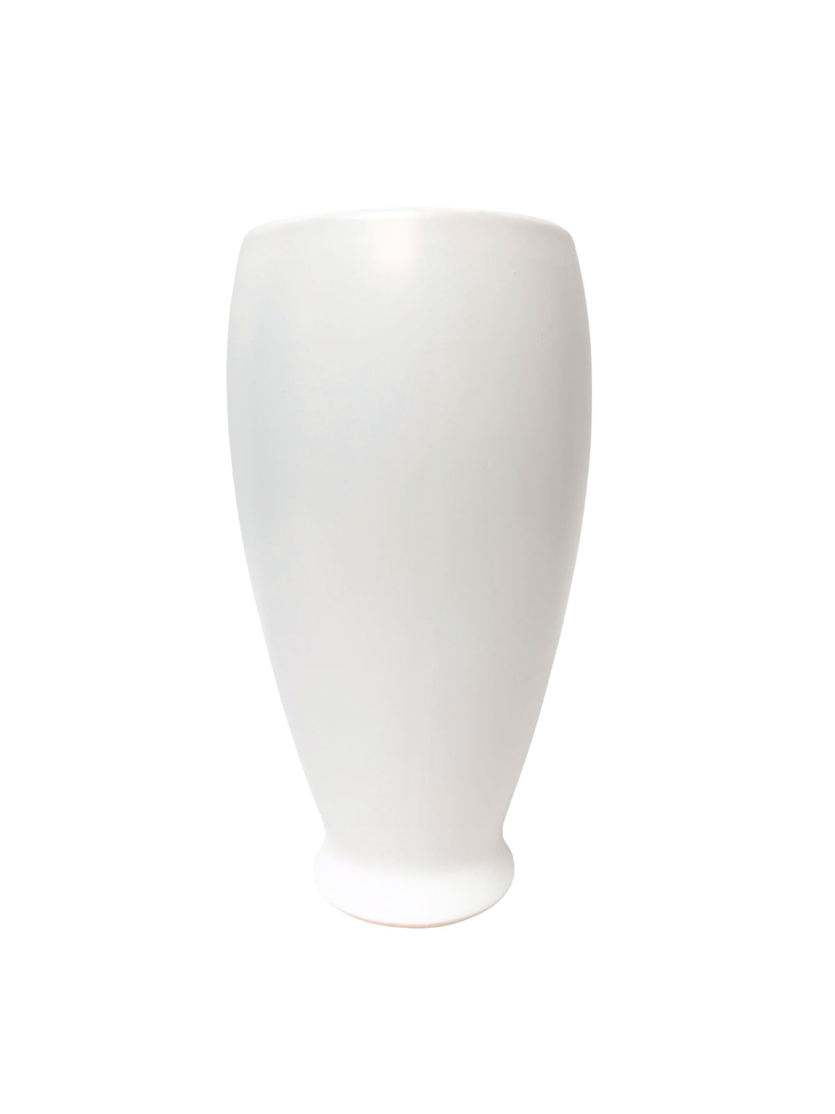 9.5 inch white round ceramic vase