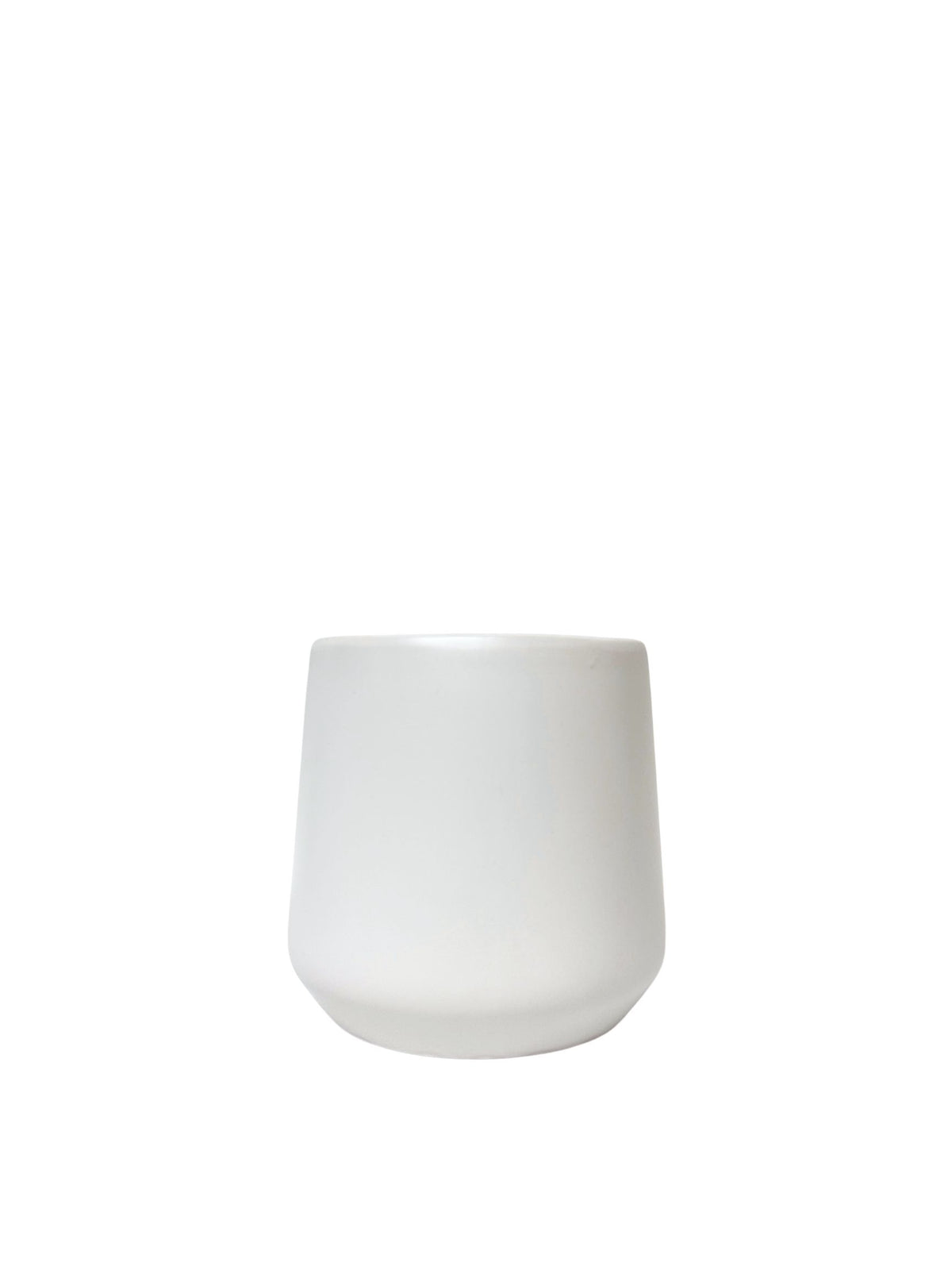 4.5 inch matte white round ceramic vase