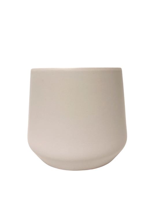 6.25 inch gray stone round ceramic vase
