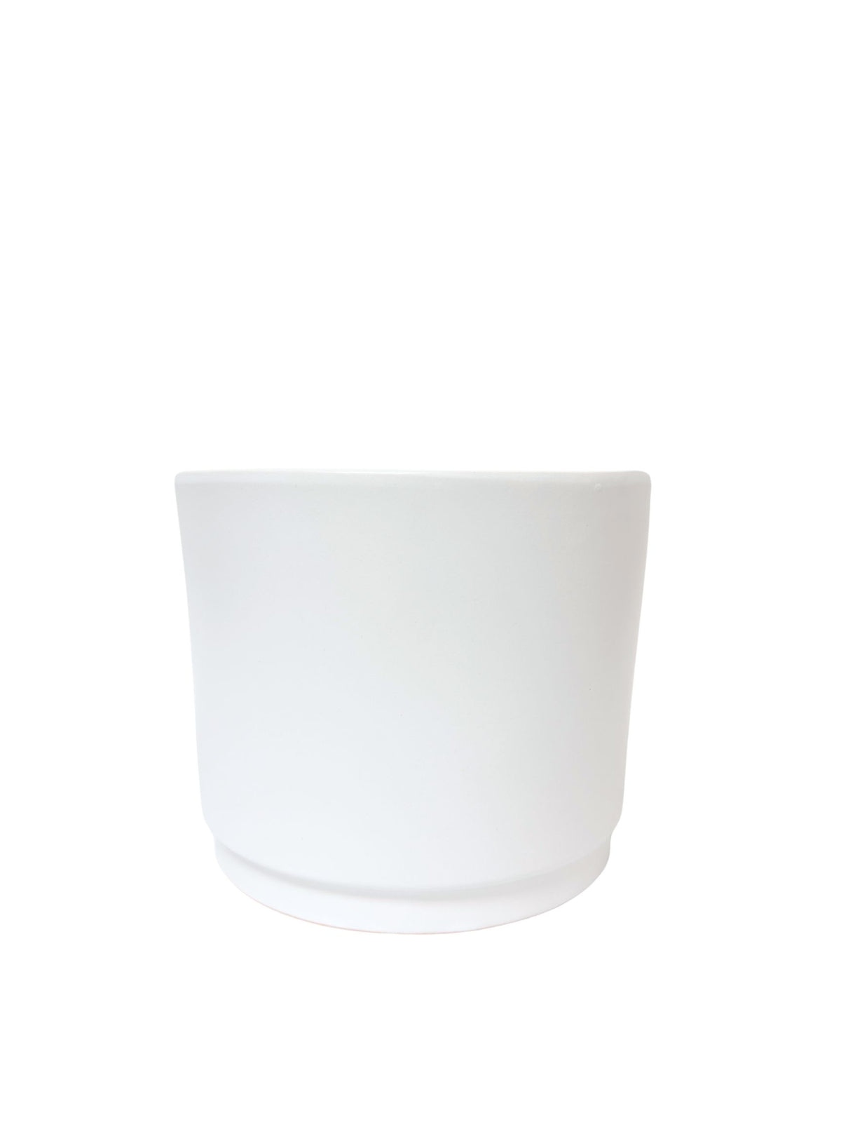 5.5 inch white round ceramic vase