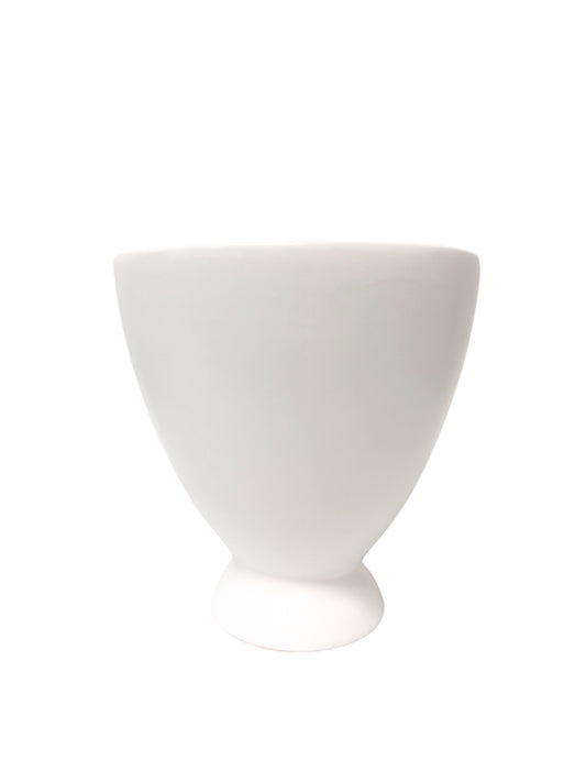 8 inch white round ceramic vase