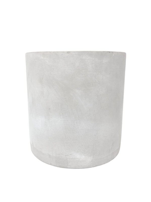 9 inch gray cylinder cement planter