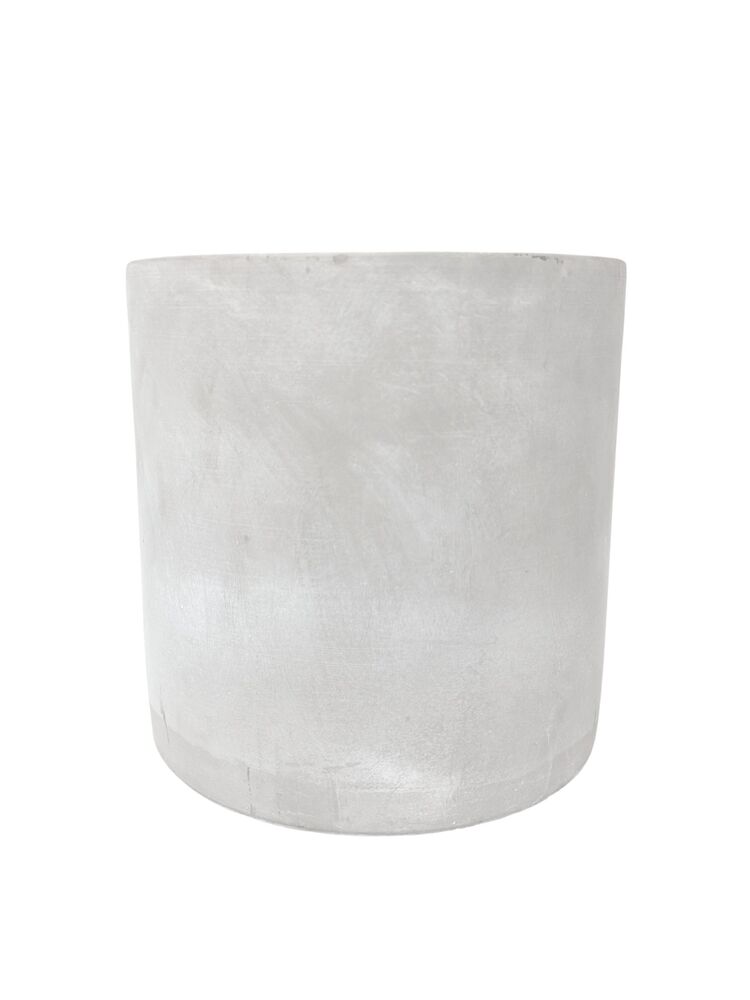9 inch gray cylinder cement planter
