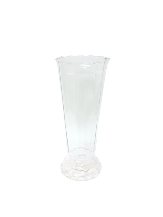 12 inch clear cone glass vase