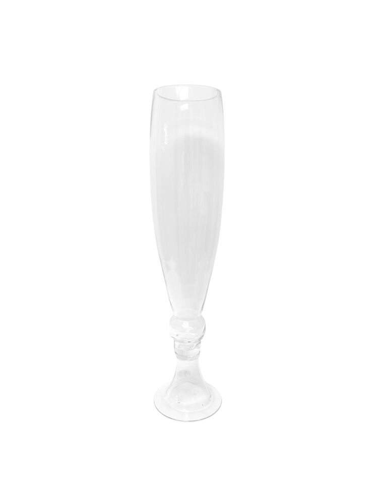 22 inch clear cup pedestal glass vase