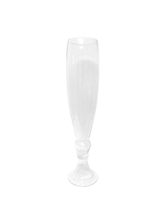 22 inch clear cup pedestal glass vase