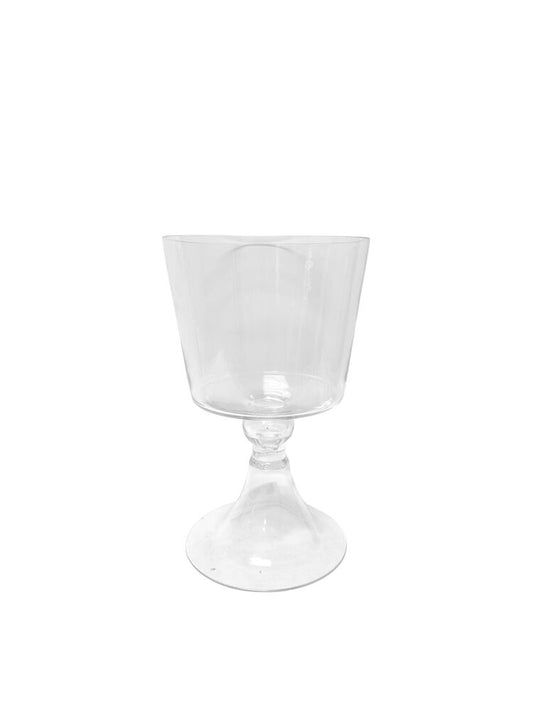 12 inch clear cup pedestal glass vase