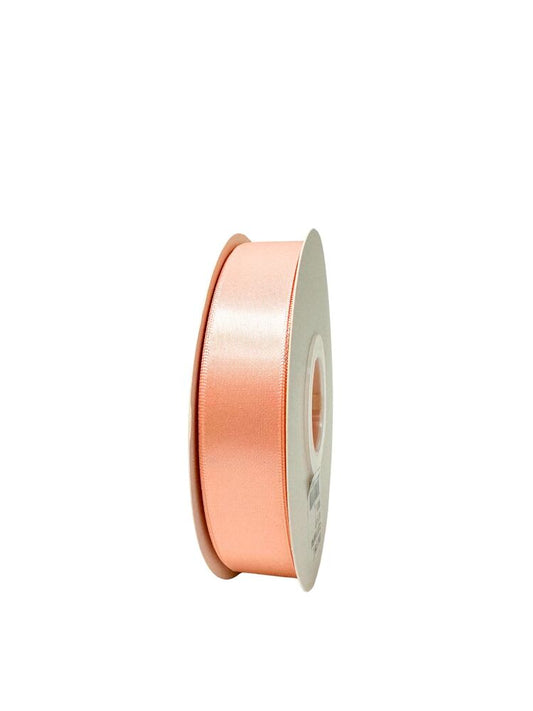 7/8 inch petal peach single satin ribbon