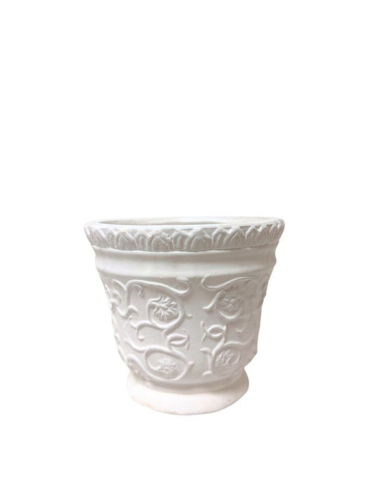 4.75 inch white cup ceramic vase