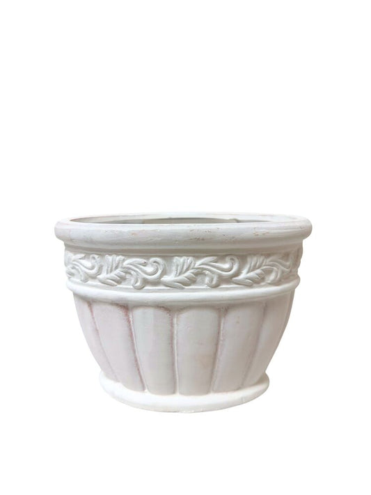 4.75 inch white oval ceramic vase