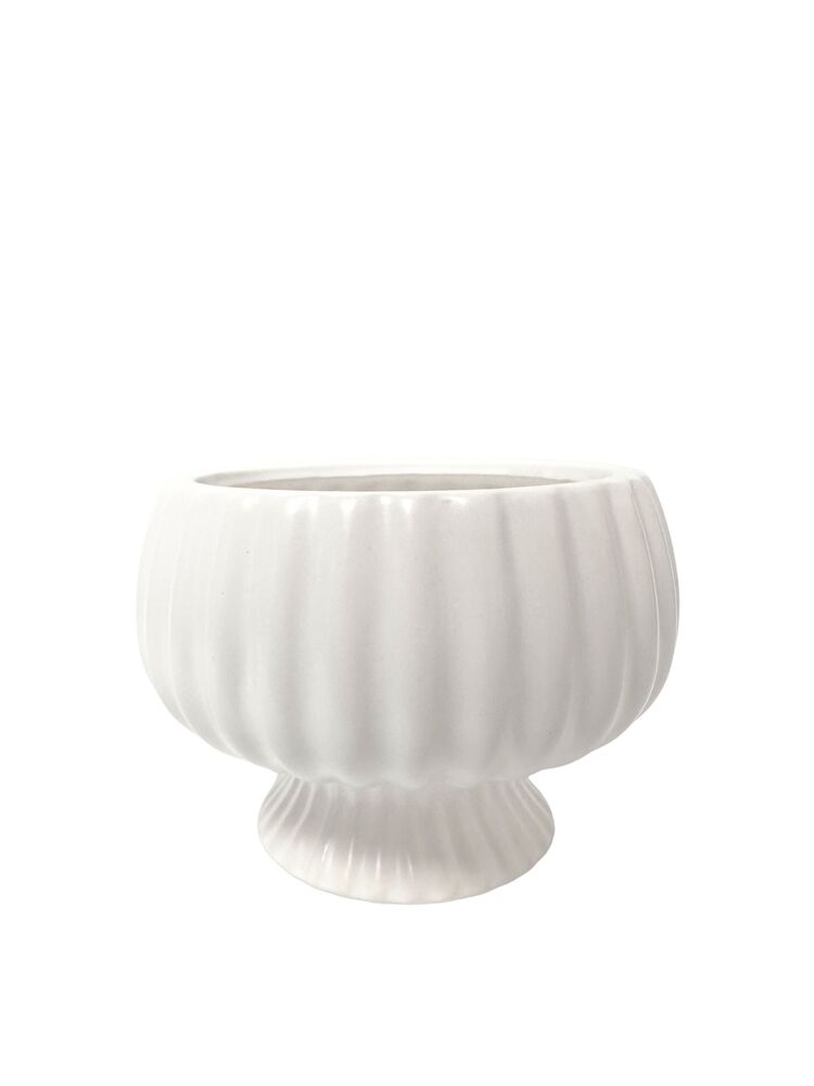5.25 inch off-white bowl ceramic vase