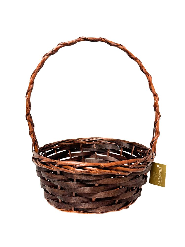 10 inch brown round basket