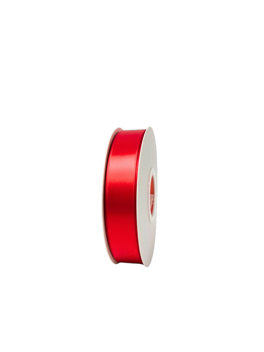 7/8 inch scarlet single satin ribbon