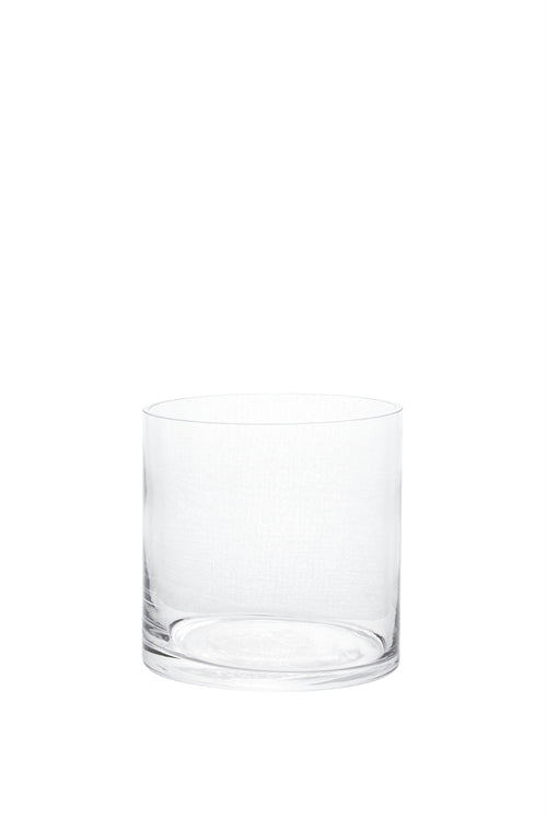 4 Inch Clear Cylinder Glass Vase 4"W x 4"H