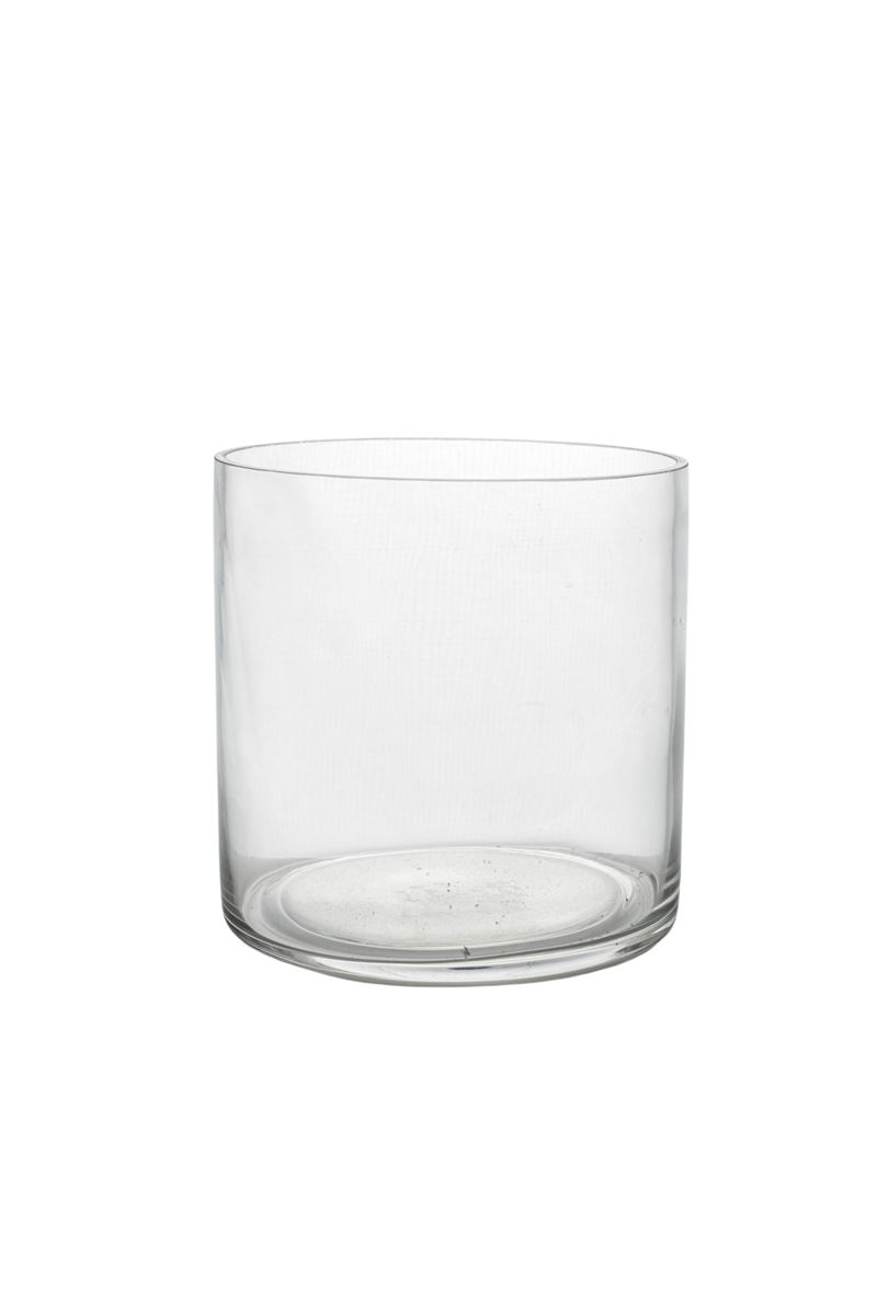 6 Inch Clear Cylinder Glass Vase 6"W x 6"H
