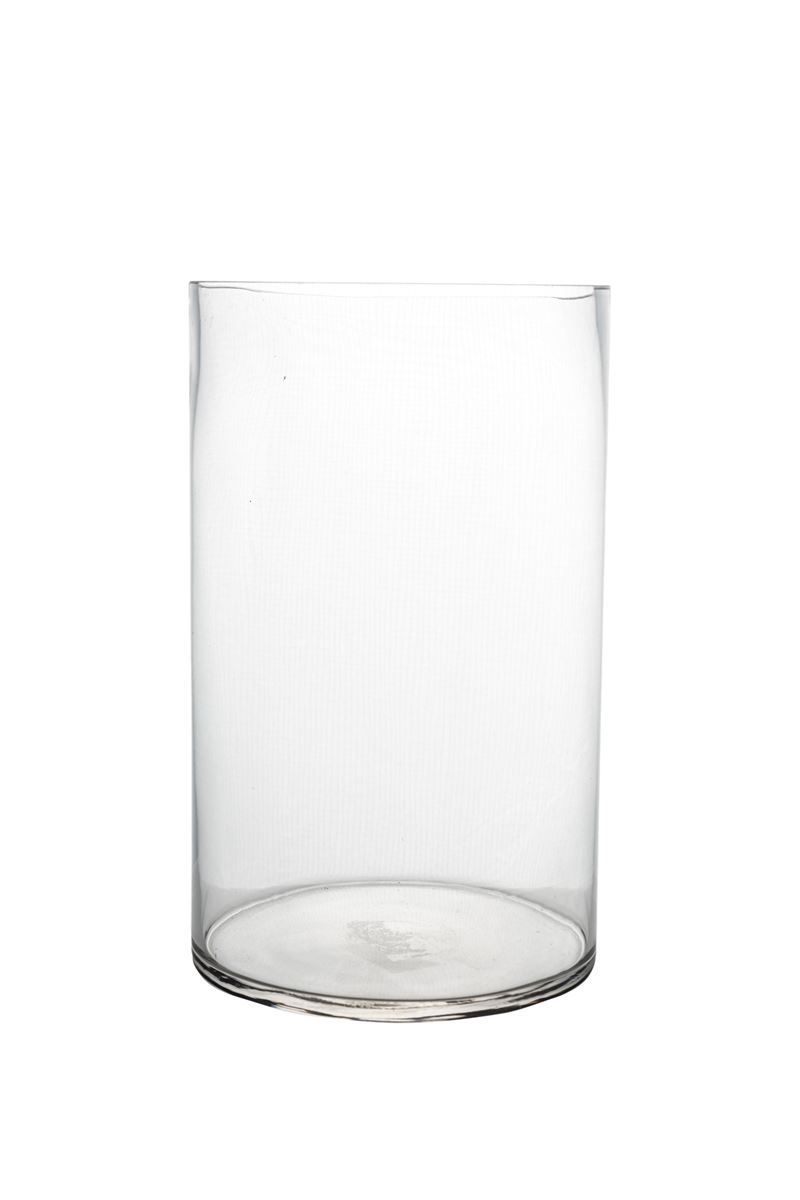 10 Inch Clear Cylinder Glass Vase 6"W x 10"H