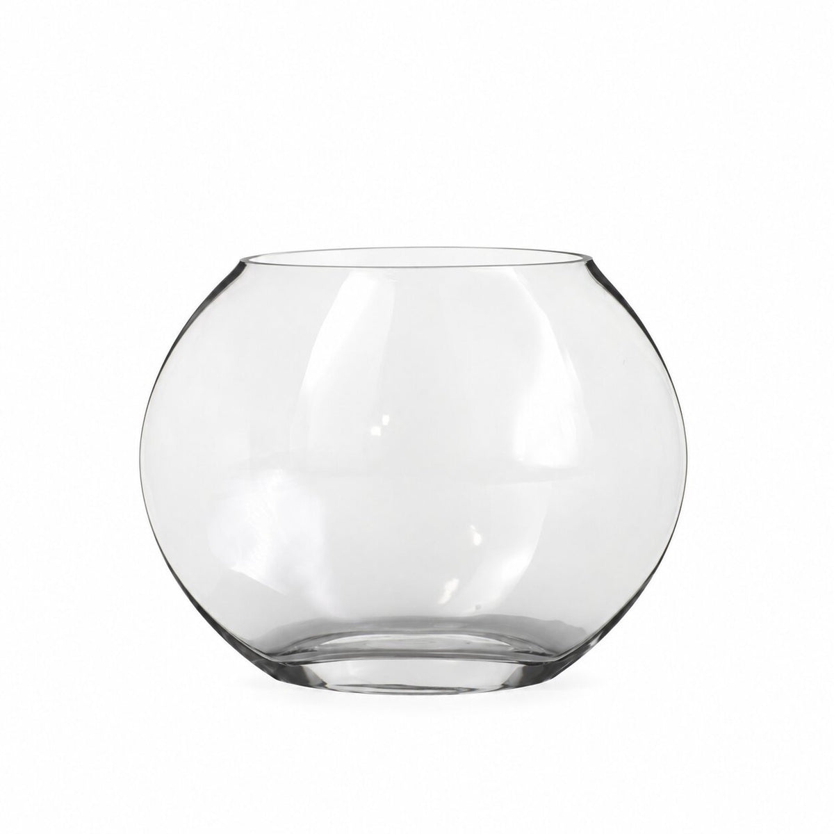 7.75 Inch Clear Eye Shape Glass Vase 4"W x 9.75"L x 7.75"H