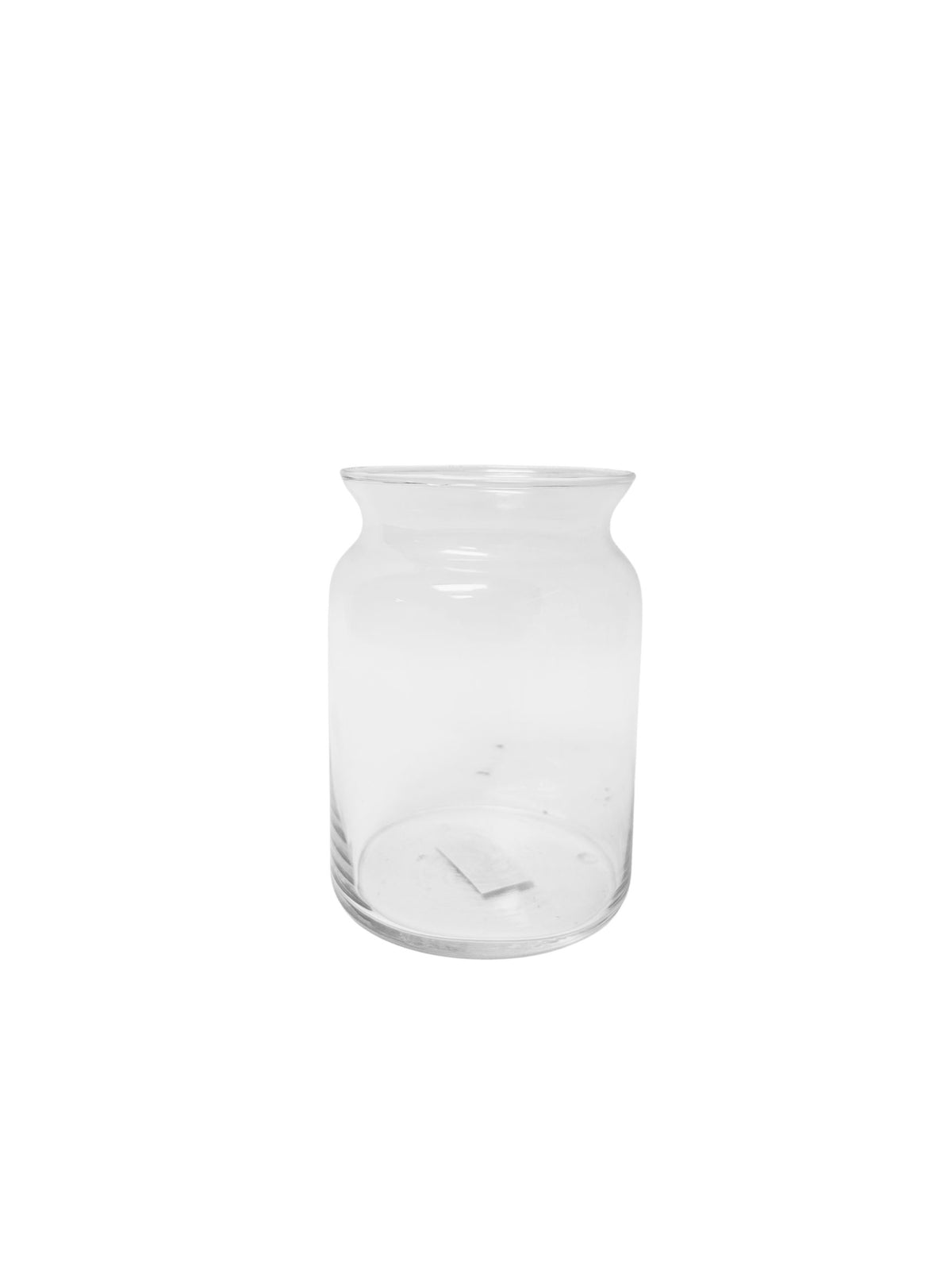 5.75 Inch Clear Belly Glass Vase 4.25"W x 5.75"H