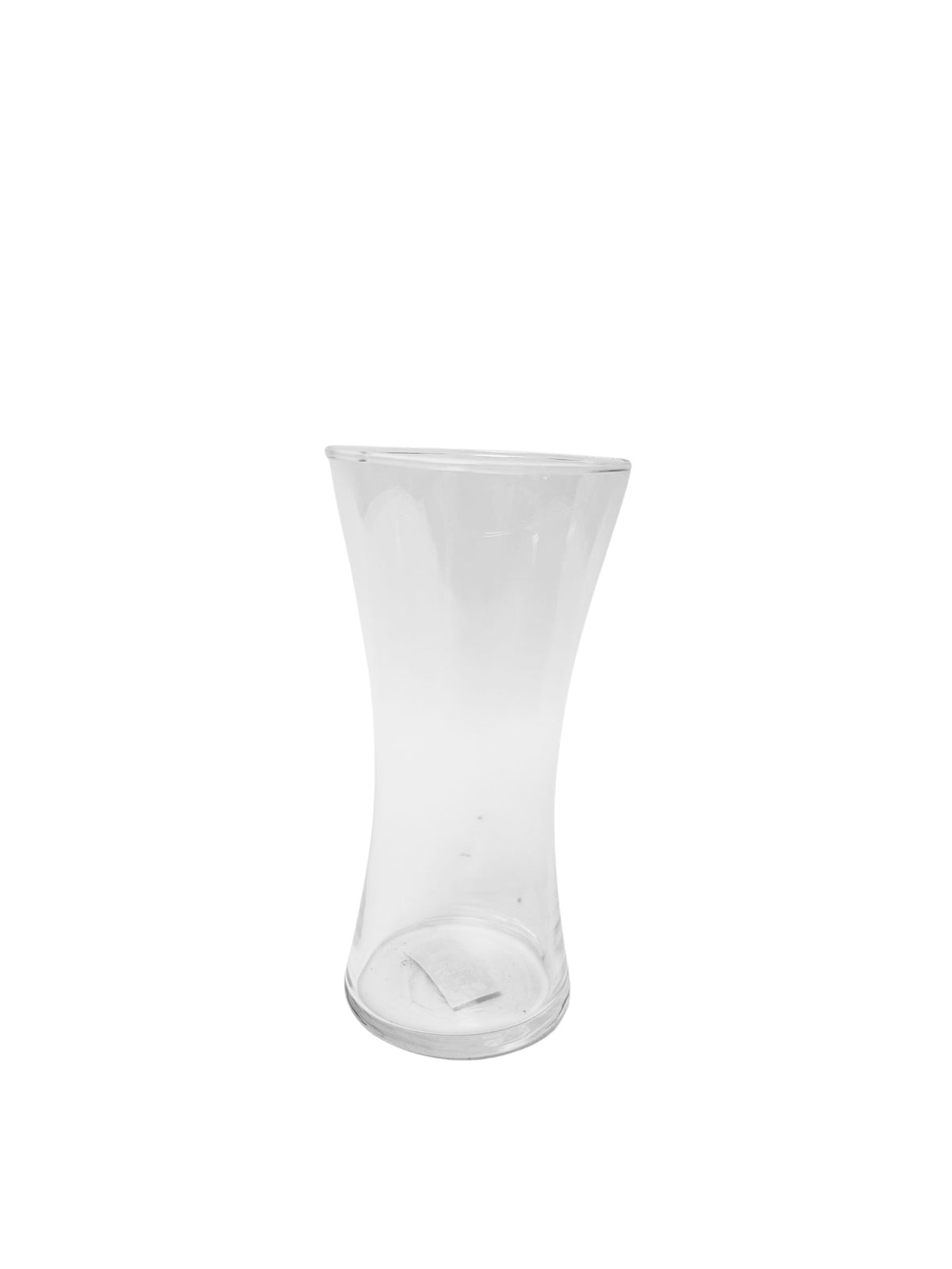 7.75 Inch Clear Hour Glass Vase 4"W x 7.75"H