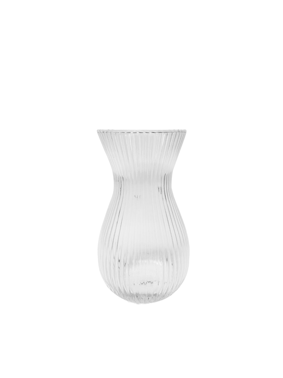 10 Inch Clear Belly Glass Vase 5.5"W x 10"H
