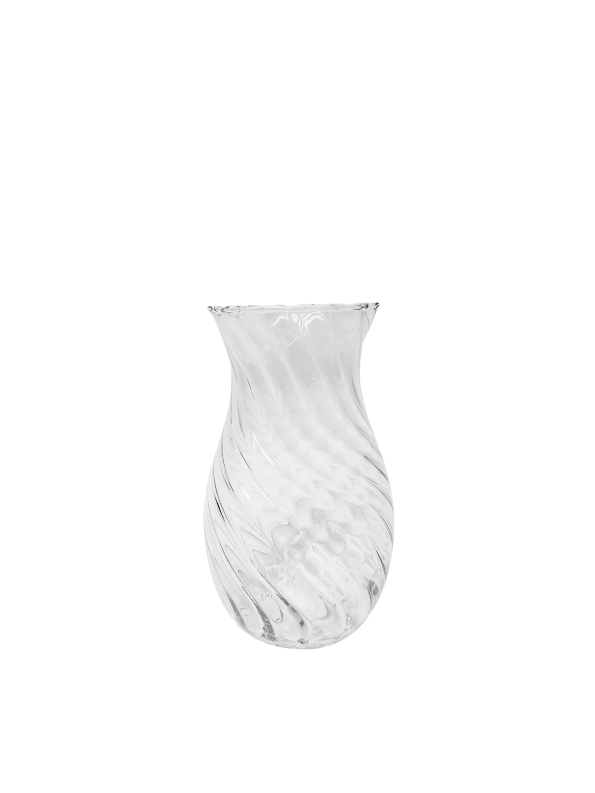 8 Inch Clear Belly Glass Vase 4.75"W x 8"H