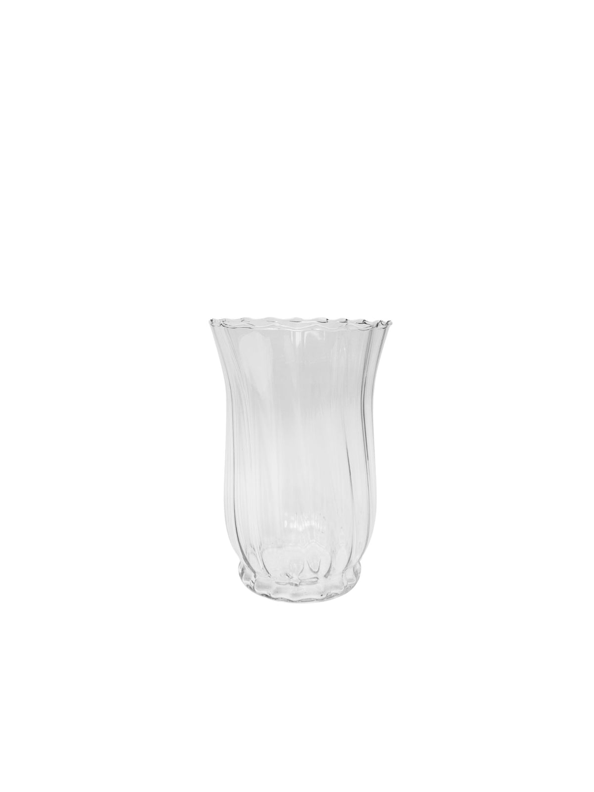 8 Inch Clear Hurricane Glass Vase 5.25"W x 8"H