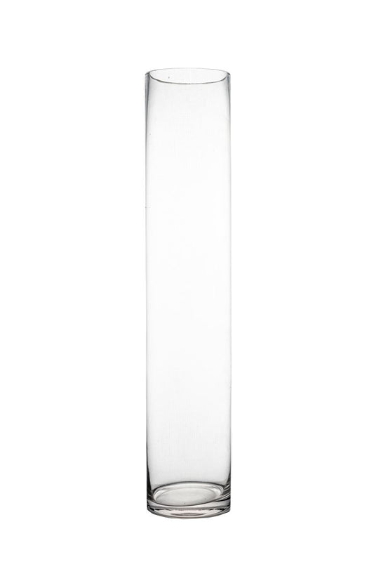 20 inch clear cylinder glass vase